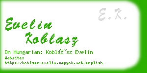 evelin koblasz business card